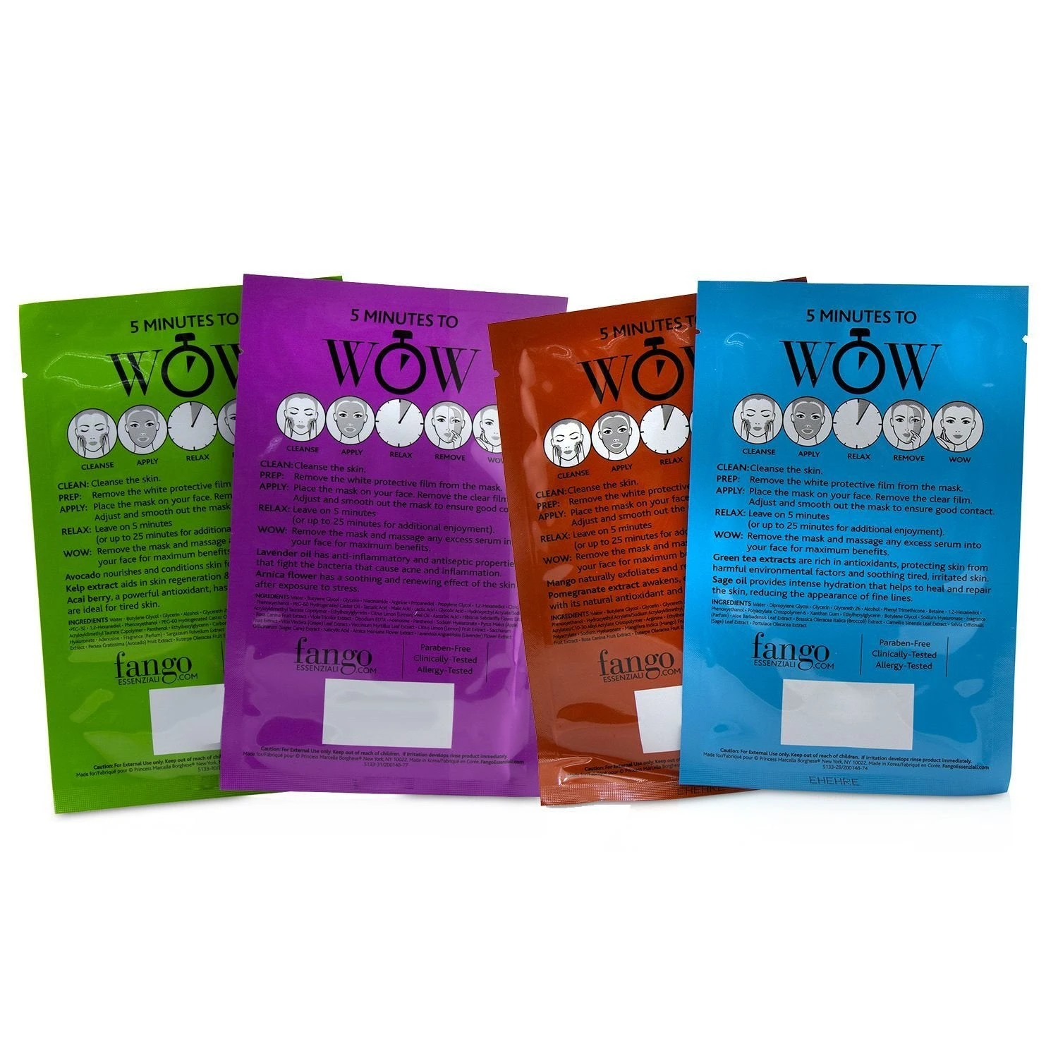 Borghese Fango Essenziali Treatment Sheet Mask Box Set (1x Moisturize Mask, 1x Purify Mask, 1x Calm Mask, 1x Energize Mask) 4x25ml/0.83oz 3 Borghese Fango Essenziali Treatment Sheet Mask Box Set (1x Moisturize Mask, 1x Purify Mask, 1x Calm Mask, 1x Energize Mask) 4x25ml/0.83oz - Image 3