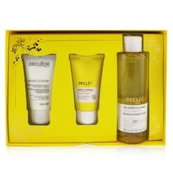 DECLÉOR Decleor Infinite Soothing Rose Damascena Skincare Set: Aroma Cleanse Cleansing Mousse+ Day Cream & Mask+ Bath & Shower Gel 3pcs