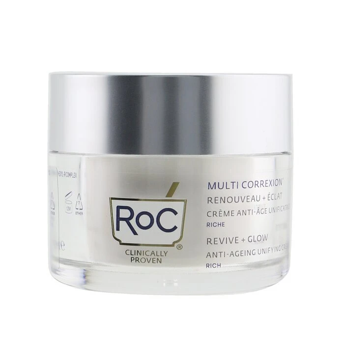 ROC Multi Correxion Revive + Glow Anti-Ageing Unifying Rich Cream 50ml/1.69oz 1 ROC Multi Correxion Revive + Glow Anti-Ageing Unifying Rich Cream 50ml/1.69oz