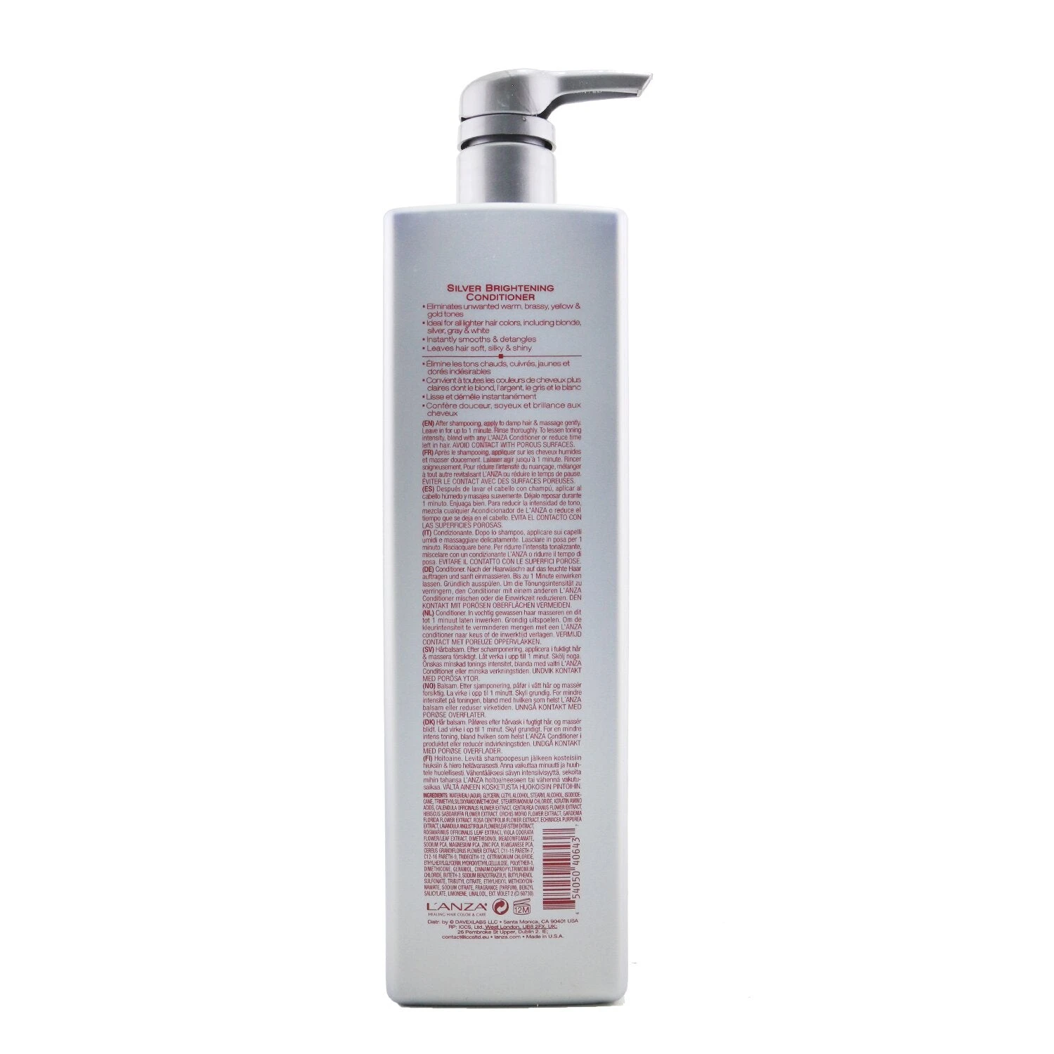 Lanza Healing ColorCare Silver Brightening Conditioner 1000ml/33.8oz 6 Lanza Healing ColorCare Silver Brightening Conditioner 1000ml/33.8oz - Image 6