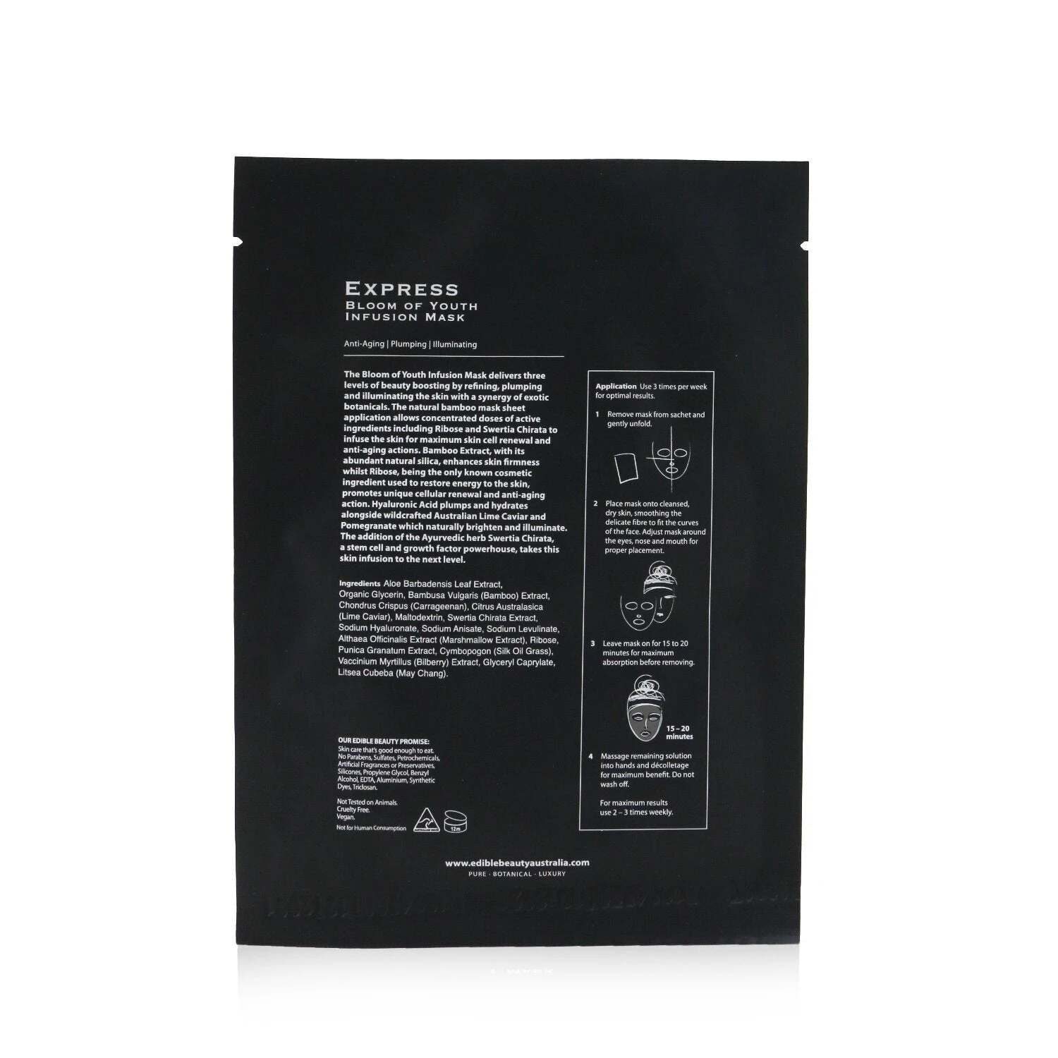 Edible Beauty Express Bloom Of Youth Infusion Mask (Exp. Date: 12/2021) 5sheets 3 Edible Beauty Express Bloom Of Youth Infusion Mask (Exp. Date: 12/2021) 5sheets - Image 3