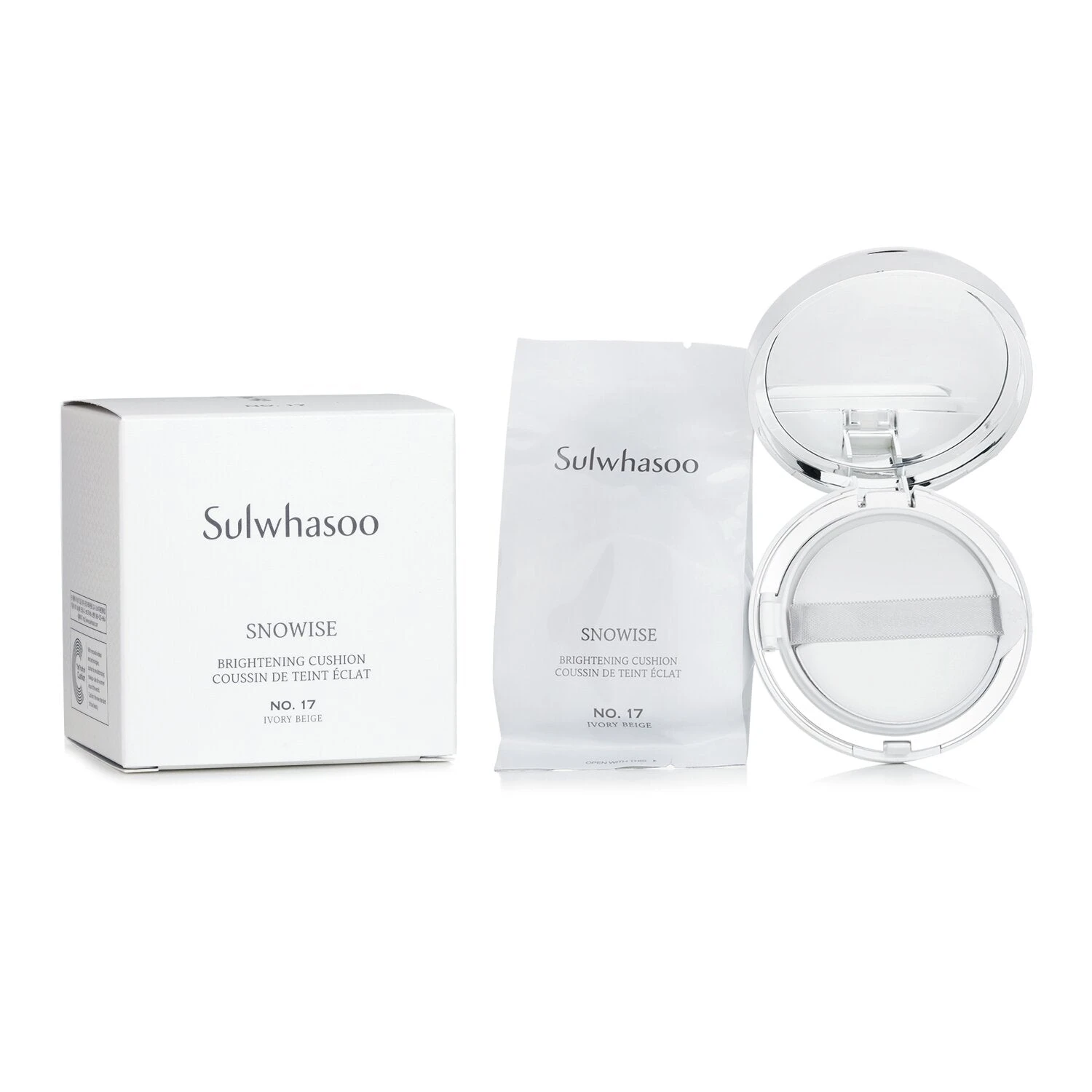 Sulwhasoo Snowise Brightening Cushion SPF50 With Extra Refill - # No.17 Ivory Beige 2x14g/0.98oz 2 Sulwhasoo Snowise Brightening Cushion SPF50 With Extra Refill - # No.17 Ivory Beige 2x14g/0.98oz - Image 2