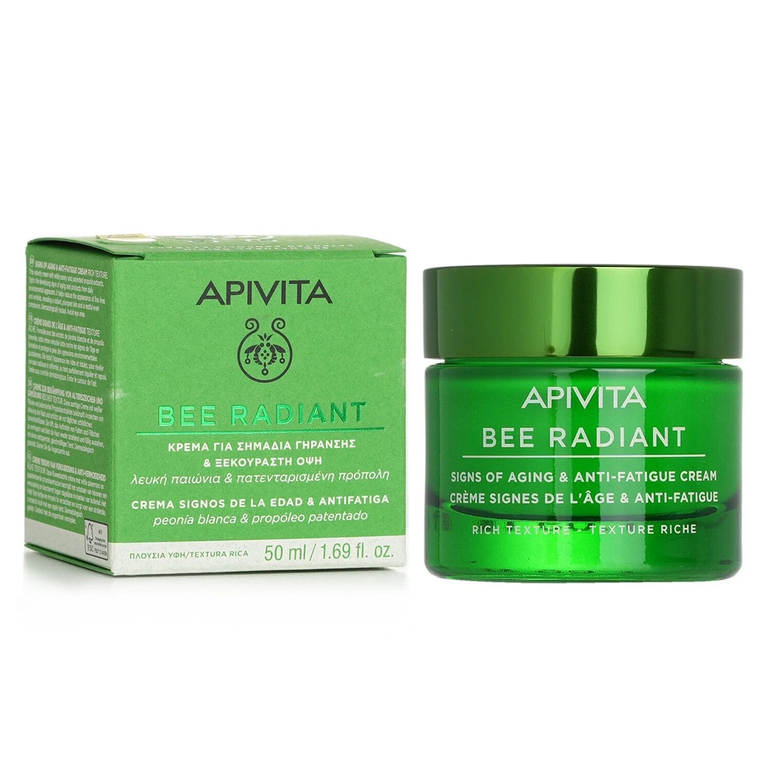 Apivita Bee Radiant Signs Of Aging & Anti-Fatigue Cream - Rich Texture (Exp. Date: 06/2023) 50ml/1.69oz 2 Apivita Bee Radiant Signs Of Aging & Anti-Fatigue Cream - Rich Texture (Exp. Date: 06/2023) 50ml/1.69oz - Image 2