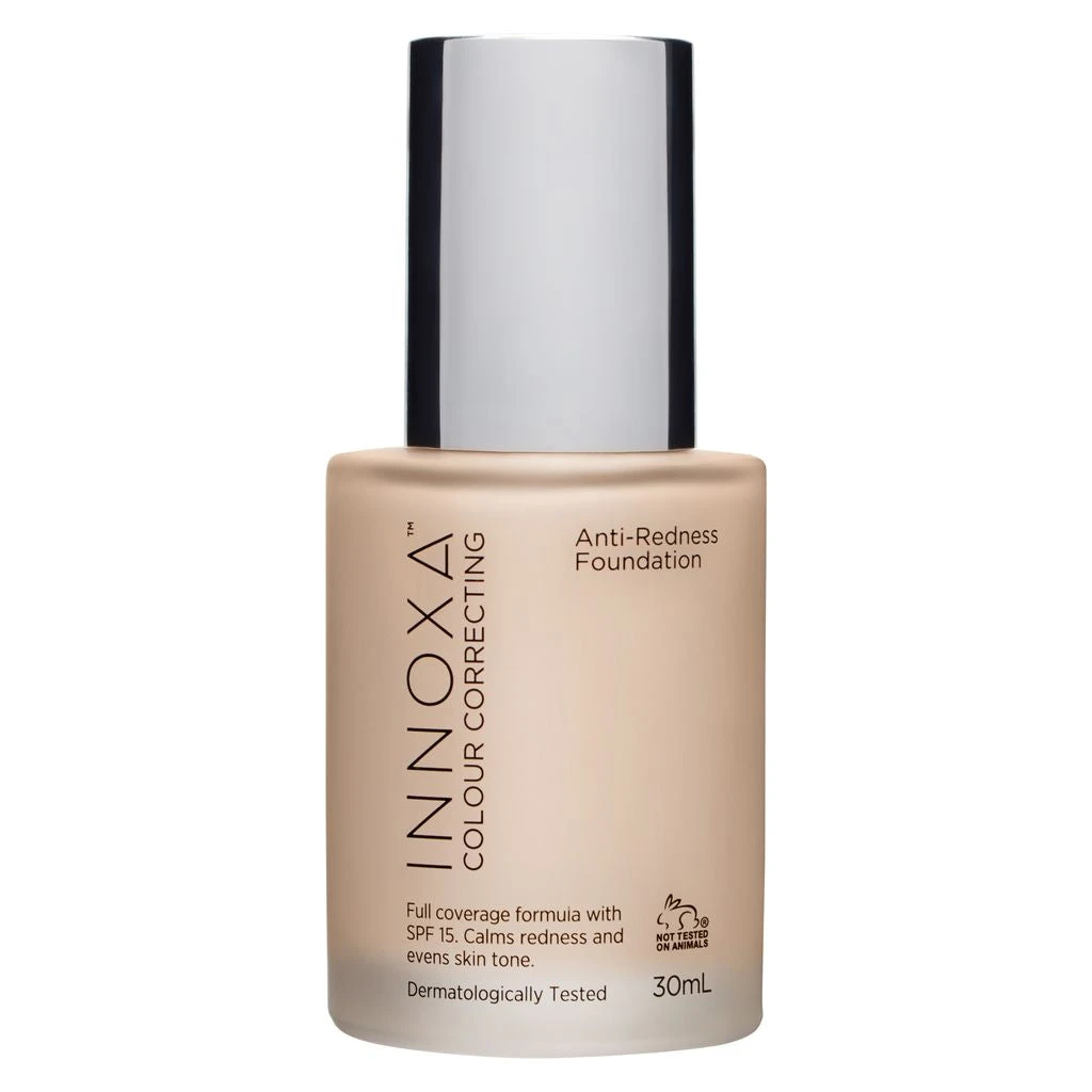 Innoxa Anti-Redness Foundation 30ml Porcelain 5 Innoxa Anti-Redness Foundation 30ml Porcelain - Image 5