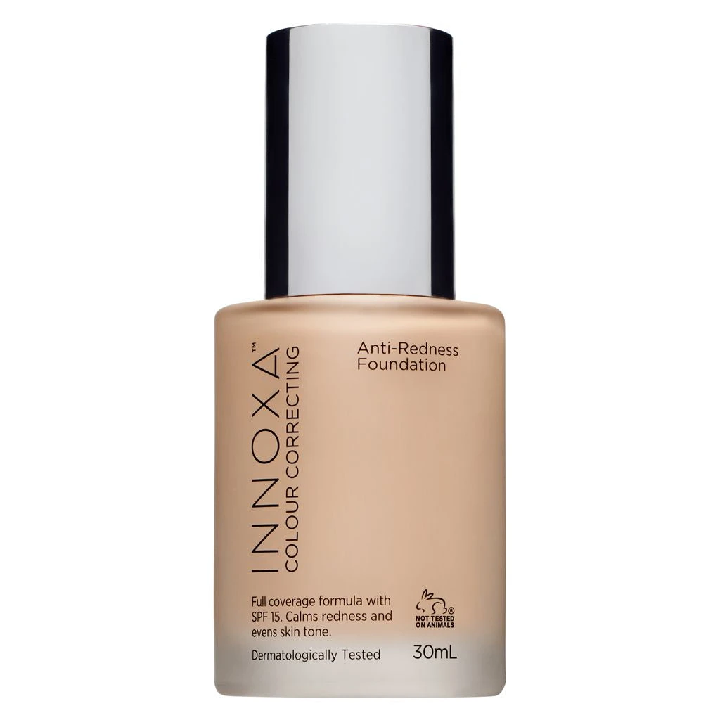 Innoxa Anti-Redness Foundation 30ml Porcelain 3 Innoxa Anti-Redness Foundation 30ml Porcelain - Image 3