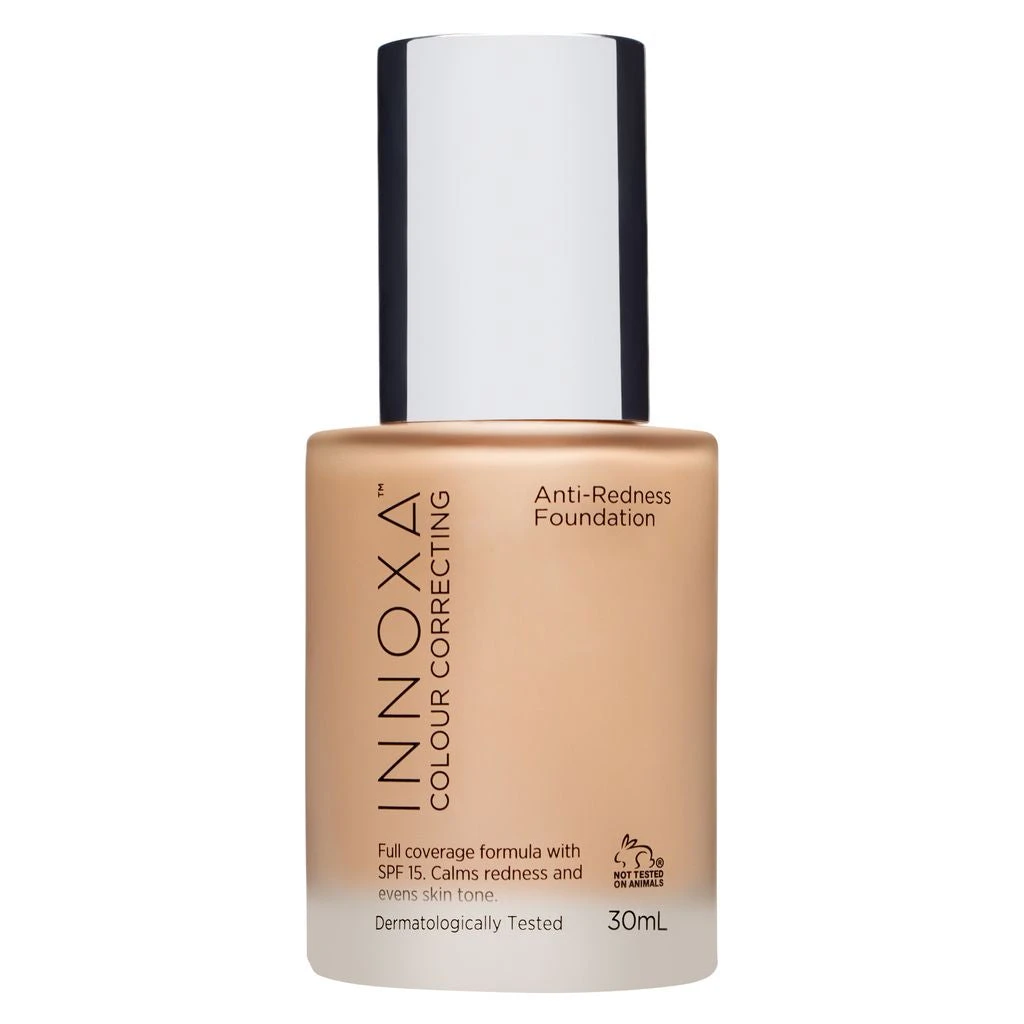 Innoxa Anti-Redness Foundation 30ml Porcelain 4 Innoxa Anti-Redness Foundation 30ml Porcelain - Image 4