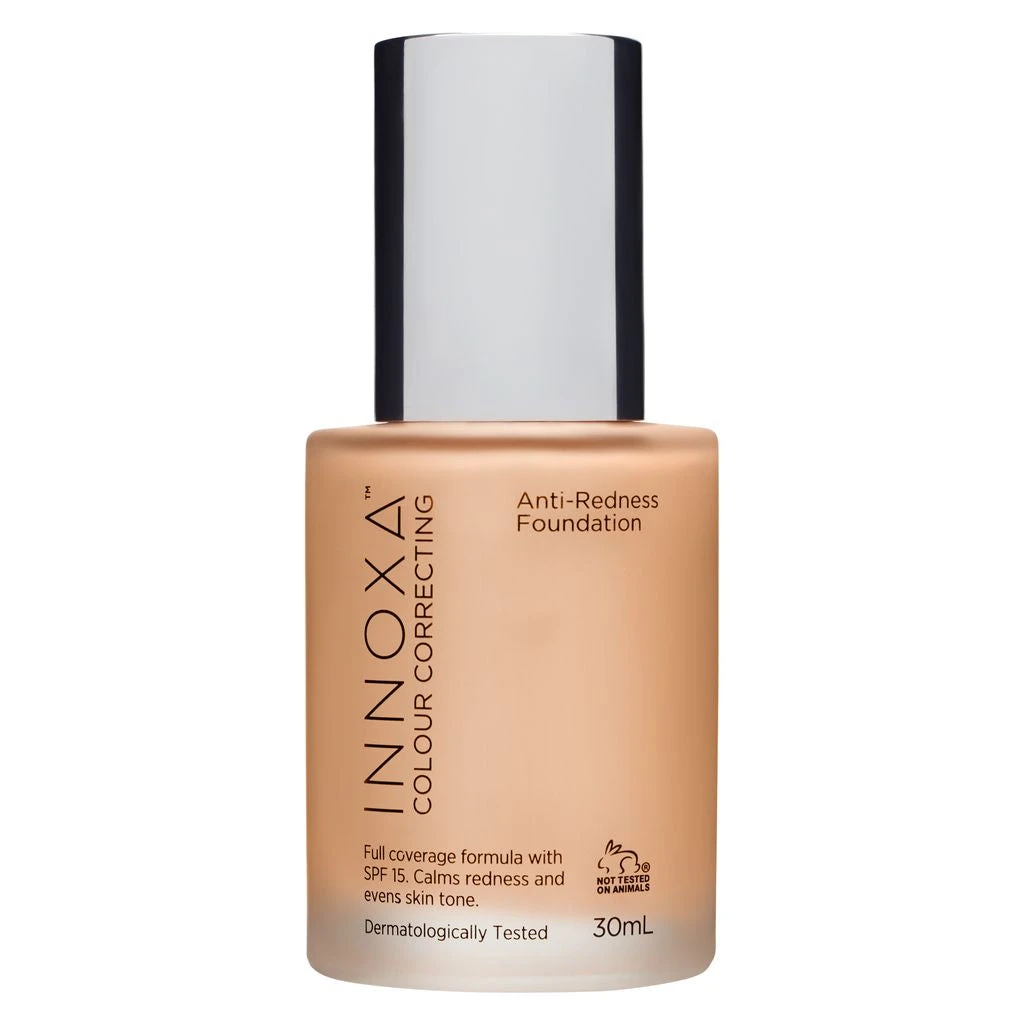 Innoxa Anti-Redness Foundation 30ml Porcelain 6 Innoxa Anti-Redness Foundation 30ml Porcelain - Image 6