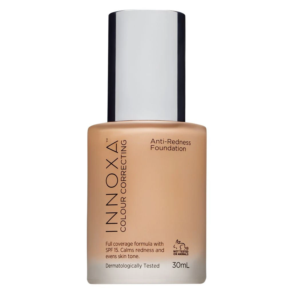Innoxa Anti-Redness Foundation 30ml Porcelain 2 Innoxa Anti-Redness Foundation 30ml Porcelain - Image 2