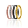 ROQ Silicone Wedding Stackble Lines Ring Set - Metal By ROQ For Women - 4 X 8 Mm Ring