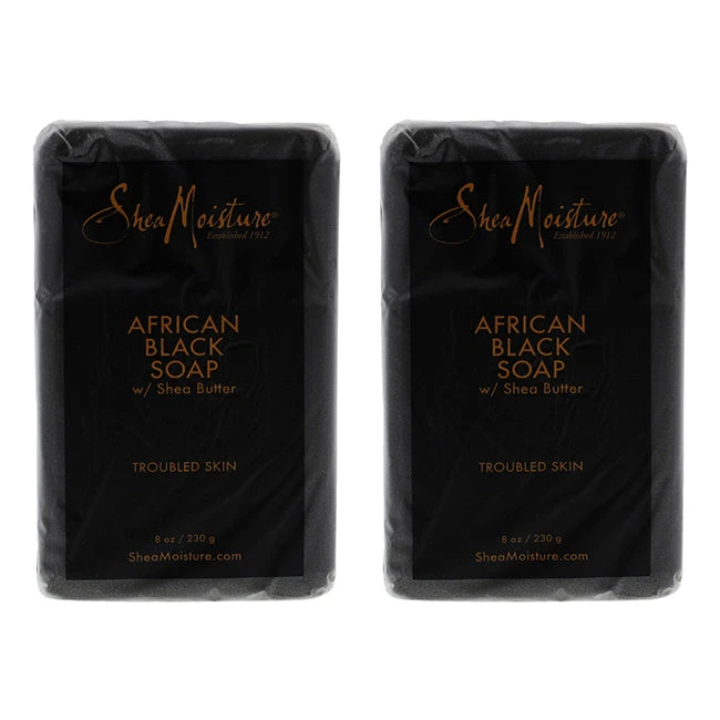 Shea Moisture African Black Soap Bar Acne Prone And Troubled Skin By Shea Moisture For Unisex - 8 Oz Pack Of 2 1 Shea Moisture African Black Soap Bar Acne Prone And Troubled Skin By Shea Moisture For Unisex - 8 Oz Pack Of 2