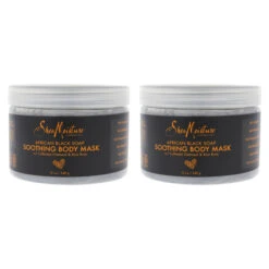 Shea Moisture African Black Soap Soothing Body Mask - Pack Of 2 By Shea Moisture For Unisex - 12 Oz Mask
