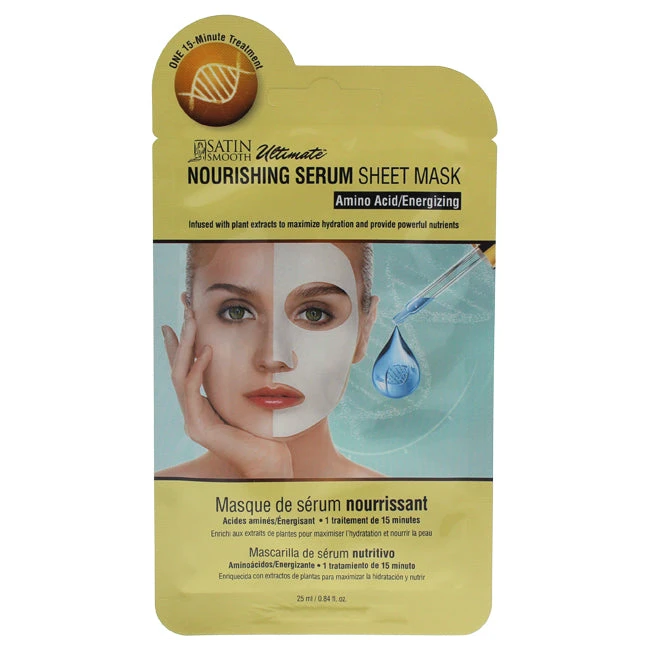 Satin Smooth Nourishing Serum Sheet Mask By Satin Smooth For Unisex - 0.84 Oz Mask 1 Satin Smooth Nourishing Serum Sheet Mask By Satin Smooth For Unisex - 0.84 Oz Mask
